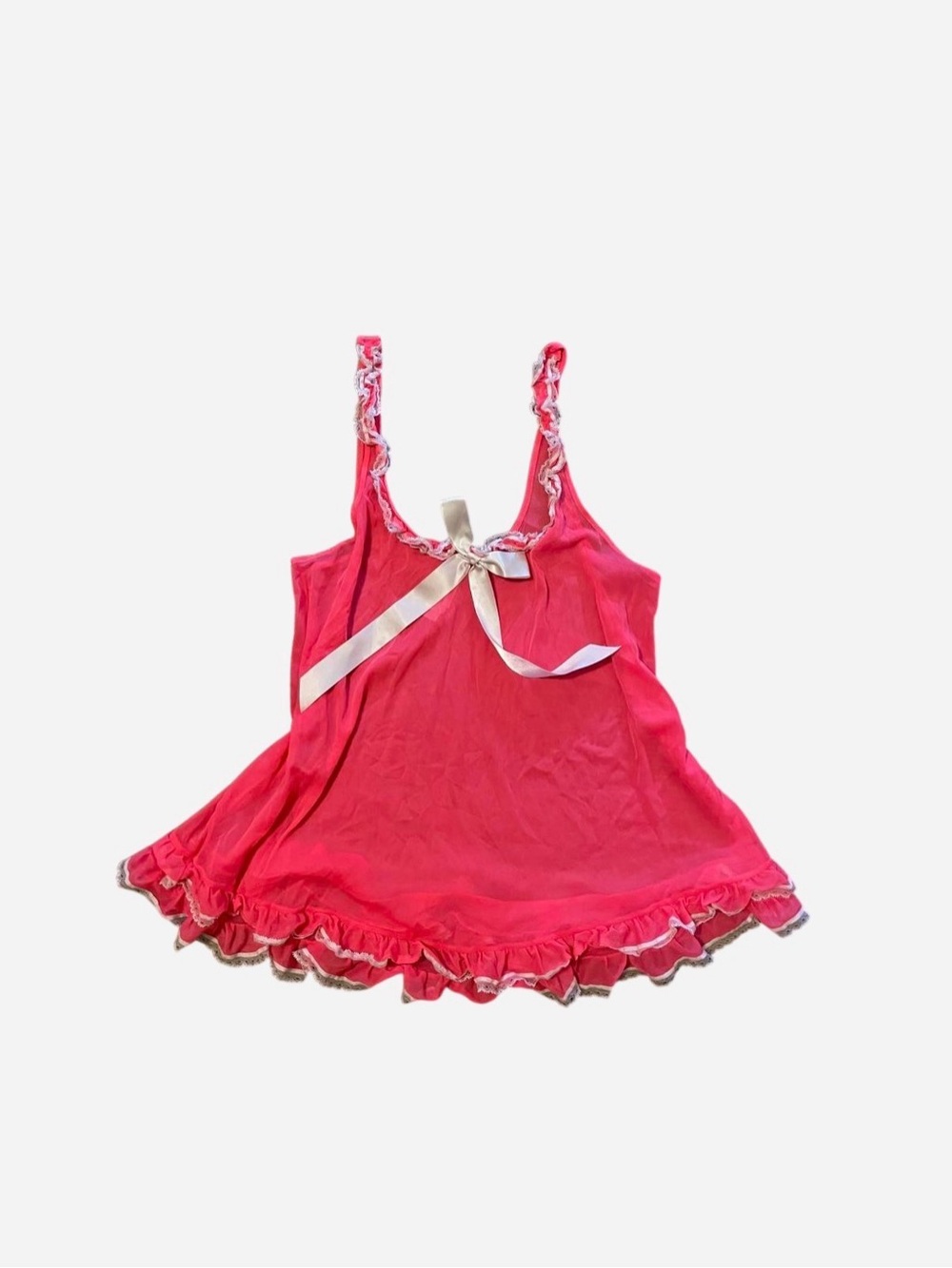 Victoria's Secret Ruffle-Trim Chemise with Satin Bow